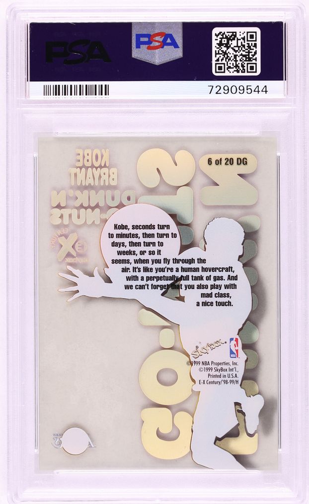 1998 Skybox E-X Century Dunk 'N Go-Nuts Kobe Bryant #6DG PSA 10