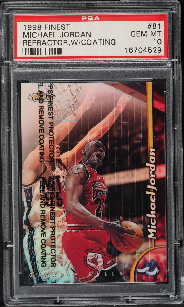 1998 Finest Refractor w/ Coating Michael Jordan #81 PSA 10 GEM MINT