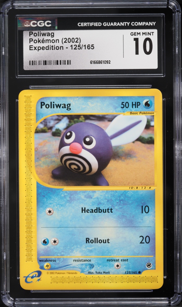 2002 Pokemon Expedition Poliwag #125 CGC 10 GEM MINT