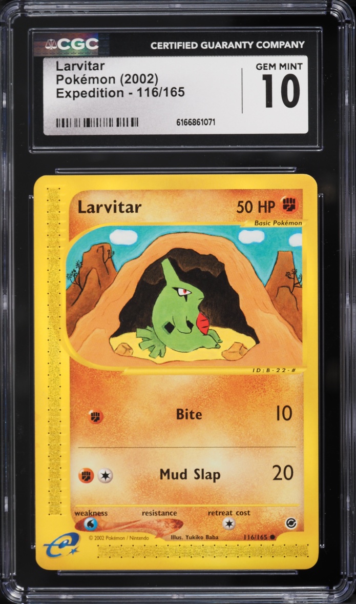 2002 Pokemon Expedition Larvitar #116 CGC 10 GEM MINT