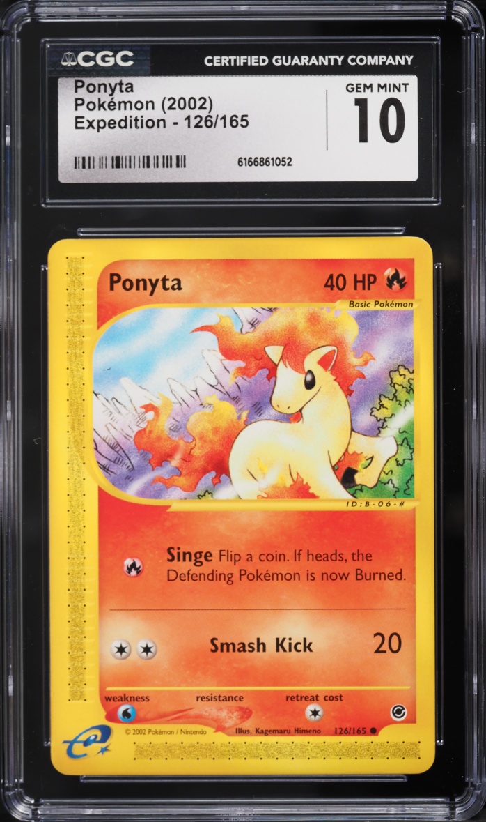 2002 Pokemon Expedition Ponyta #126 CGC 10 GEM MINT