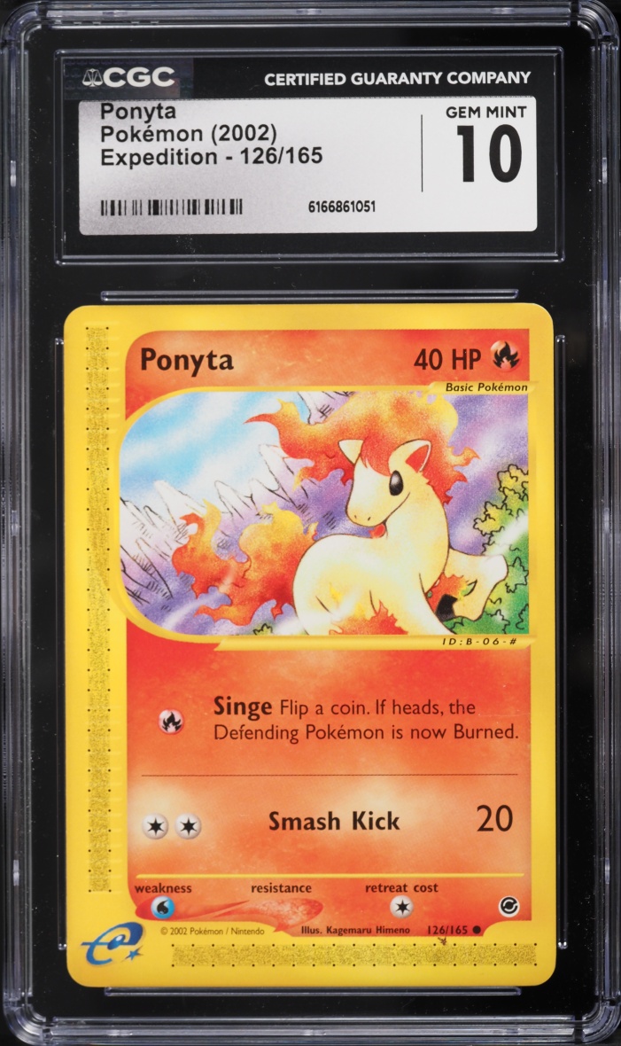 2002 Pokemon Expedition Ponyta #126 CGC 10 GEM MINT