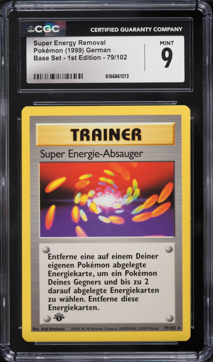 1999 Pokemon German Base Set 1st Edition Super Energy Removal #79 CGC 9 MINT