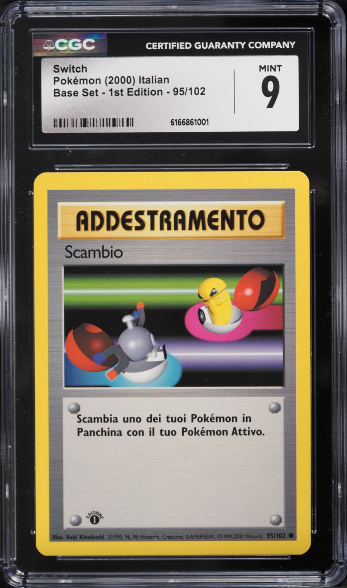 2000 Pokemon Italian Base Set 1st Edition Switch #95 CGC 9 MINT