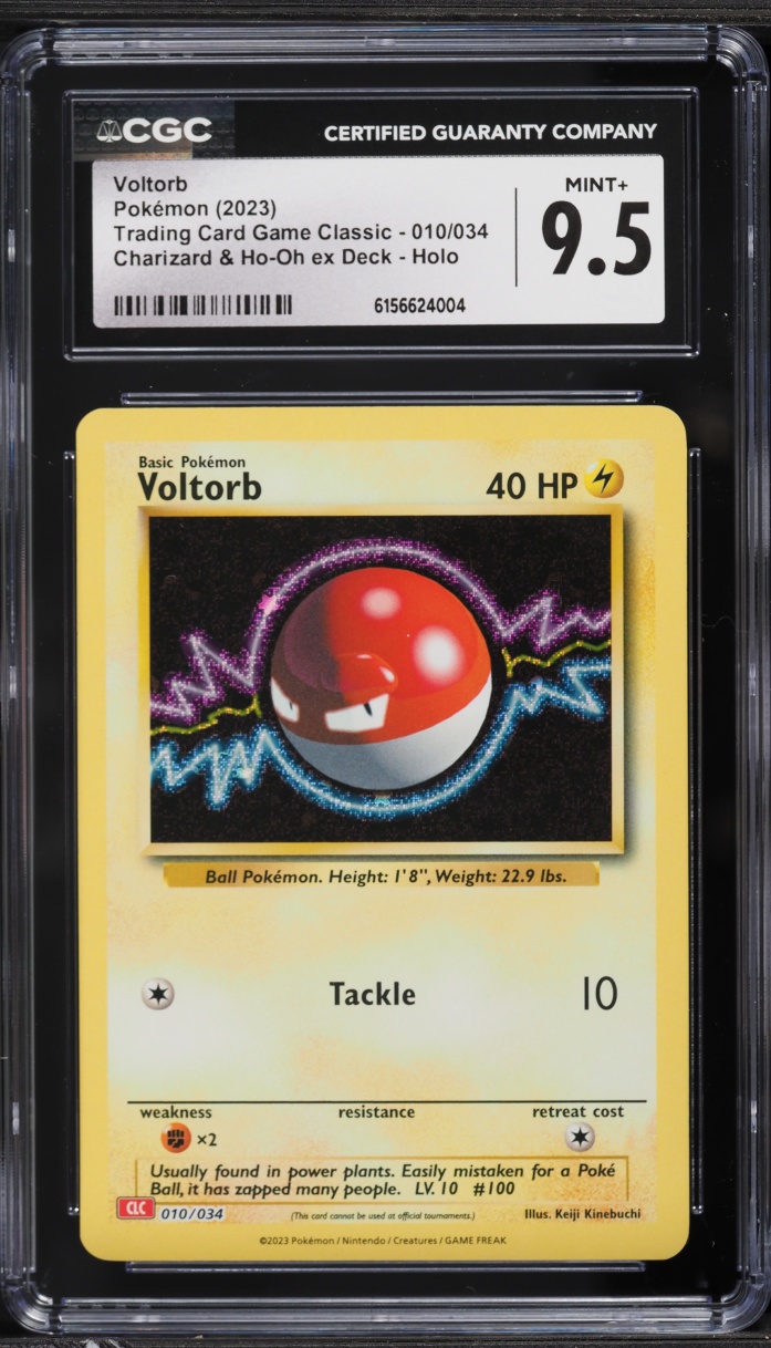 2023 Pokemon TCG Classic Collection Holo Voltorb #10 CGC 9.5 MINT+