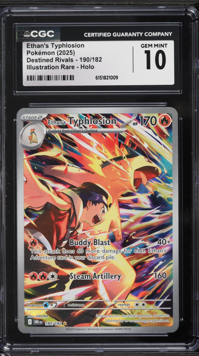 2025 Pokemon Scarlet & Violet Destined Rivals IR Ethan's Typhlosion #190 CGC 10 GEM MINT