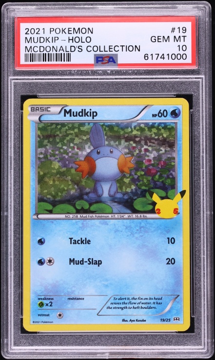 2021 Pokemon Sword & Shield McDonald's Collection Holo Mudkip #19 PSA 10 GEM MINT
