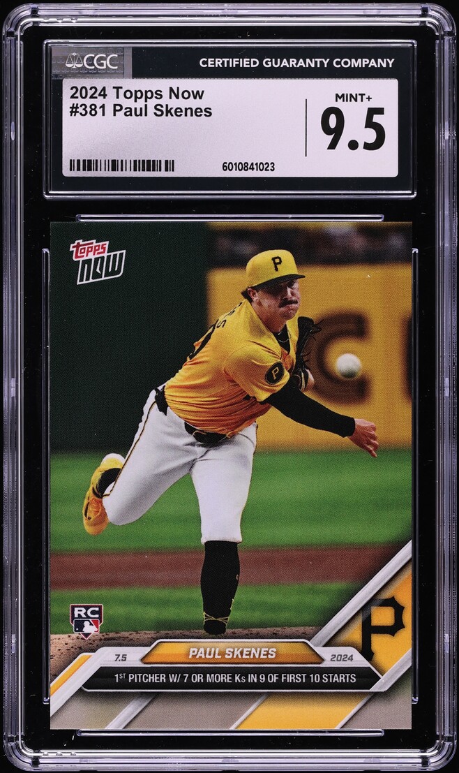 2024 Topps Now Paul Skenes ROOKIE #381 CGC 9.5 MINT+