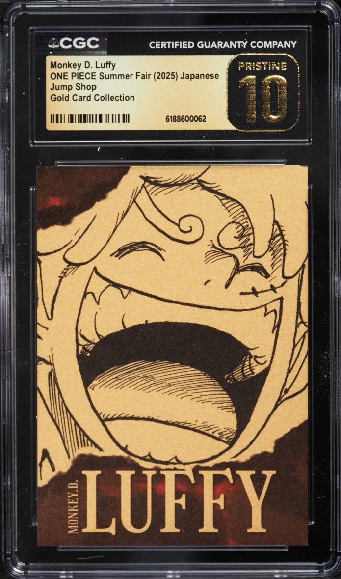 2025 ONE PIECE Summer Fair Japanese Gold Card Collection Monkey D. Luffy CGC 10 PRISTINE
