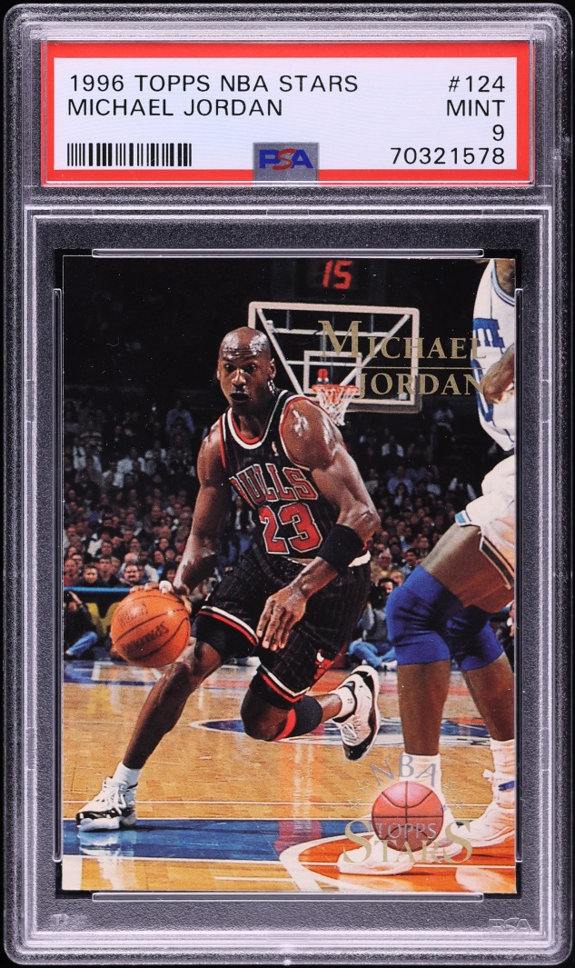 1996 Topps NBA Stars Michael Jordan #124 PSA 9 MINT