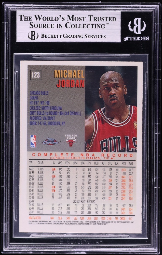 1997 Topps Chrome Michael Jordan #123 BGS 9 MINT
