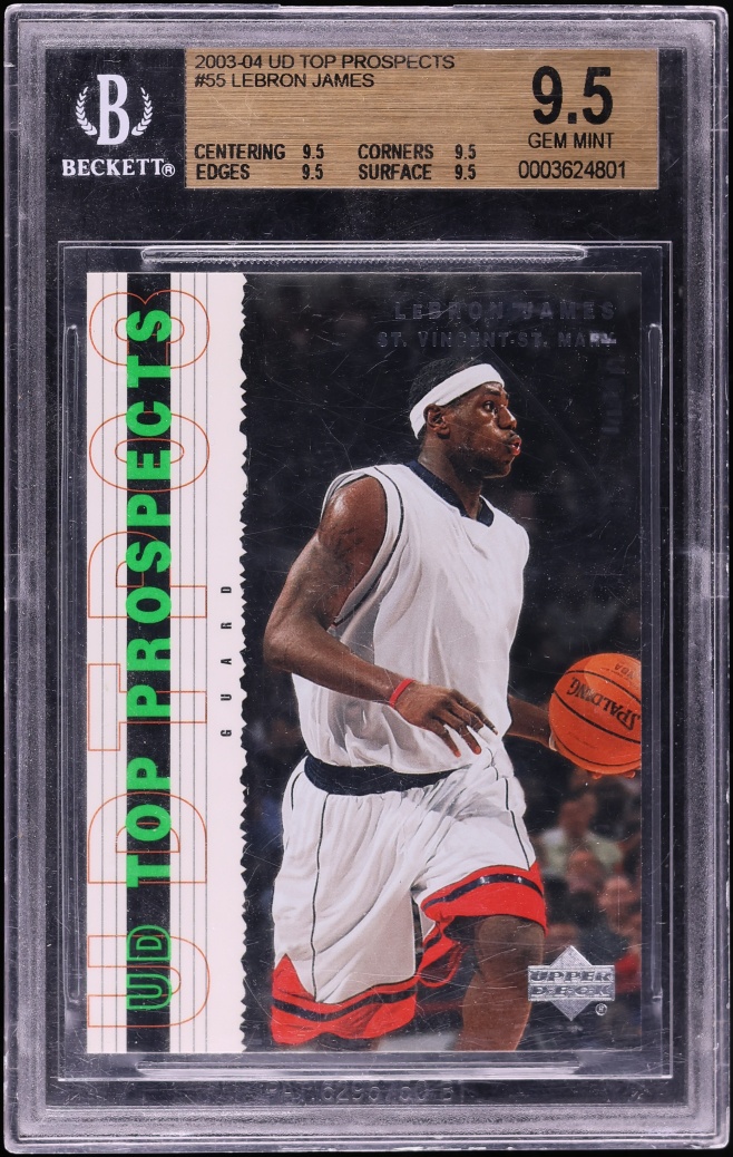 2003 Upper Deck Top Prospects LeBron James ROOKIE #55 BGS 9.5 GEM MINT
