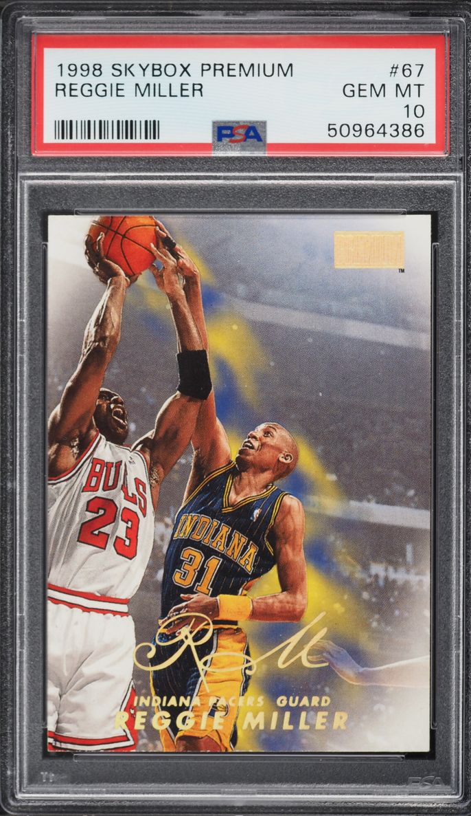 1998 Skybox Premium Reggie Miller #67 PSA 10 GEM MINT