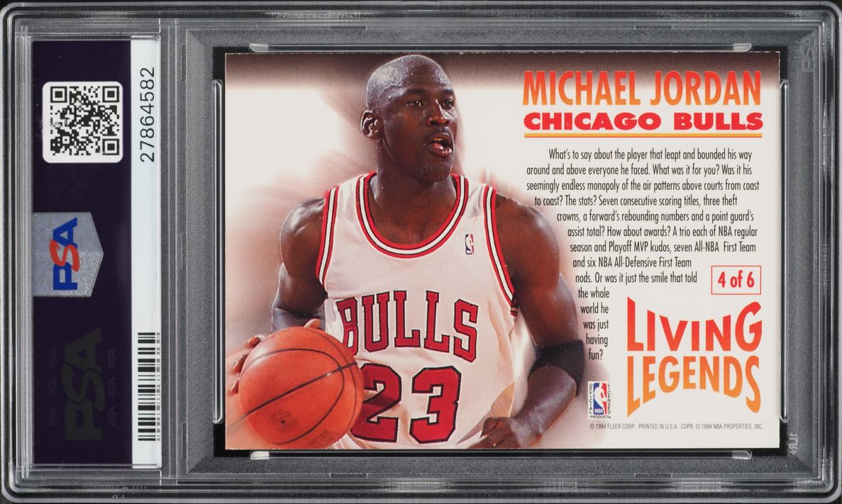 1993 Fleer Living Legends Michael Jordan #4 PSA 10 GEM MINT