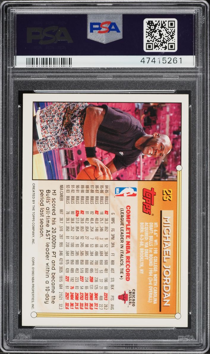 1993 Topps Gold Basketball Michael Jordan #23 PSA 10 GEM MINT
