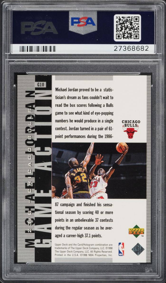 1997 Game Action Michael Jordan /230 #G10 PSA 10 GEM MINT