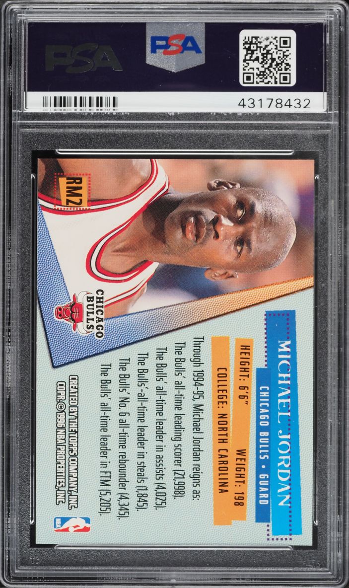 1995 Stadium Club Reign Men Members Only Michael Jordan #RM2 PSA 10 GEM MINT