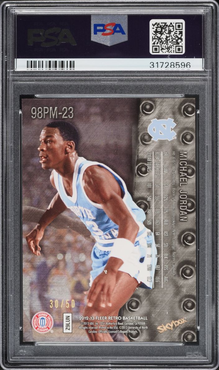2012 Fleer Retro '98 Precious Metal Gems PMG Michael Jordan /50 #98PM-23 PSA 10 GEM MINT