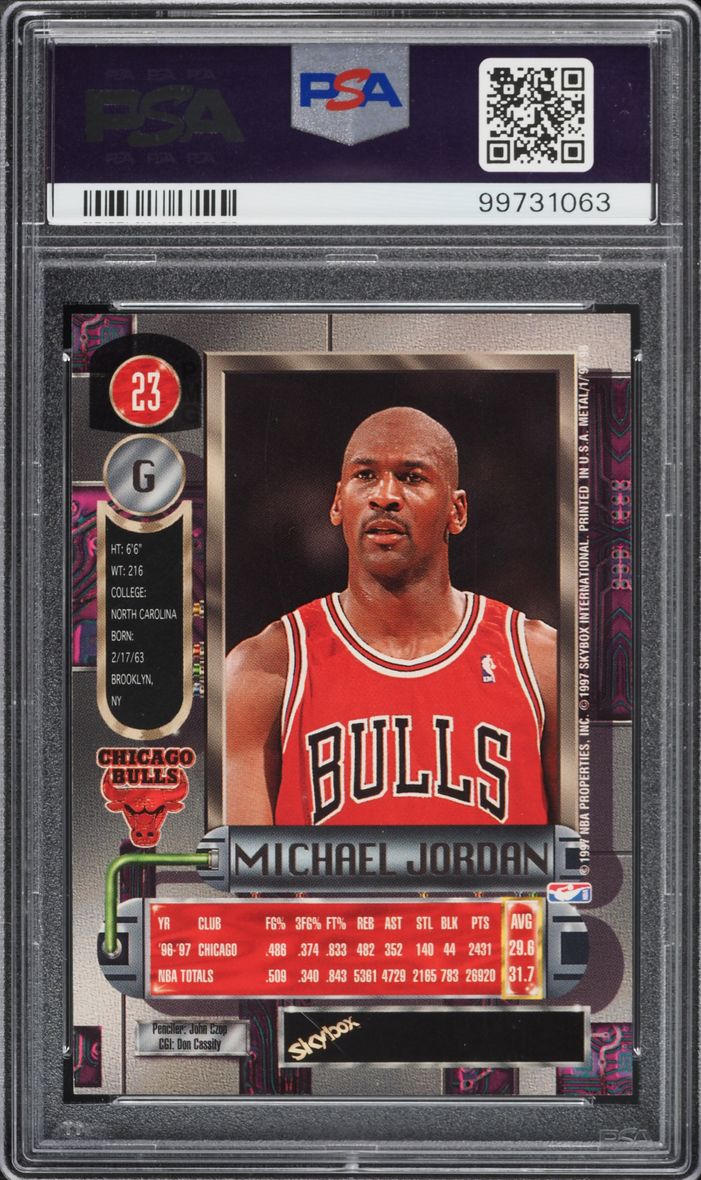 1997 Metal Universe Michael Jordan #23 PSA 10 GEM MINT