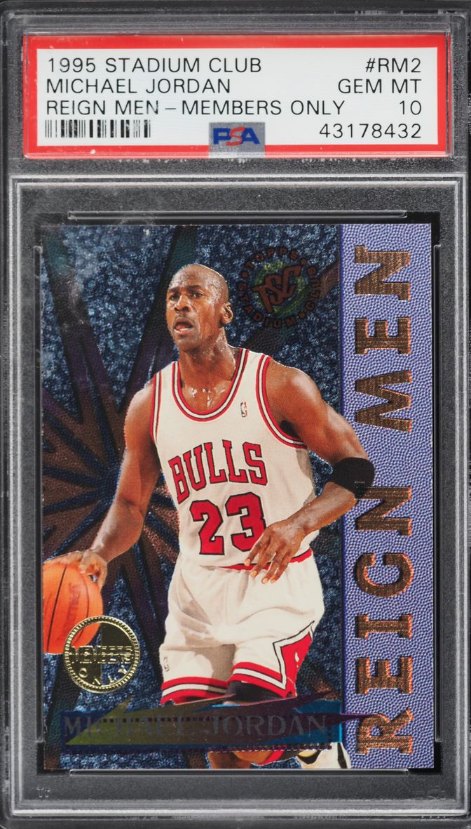 1995 Stadium Club Reign Men Members Only Michael Jordan #RM2 PSA 10 GEM MINT