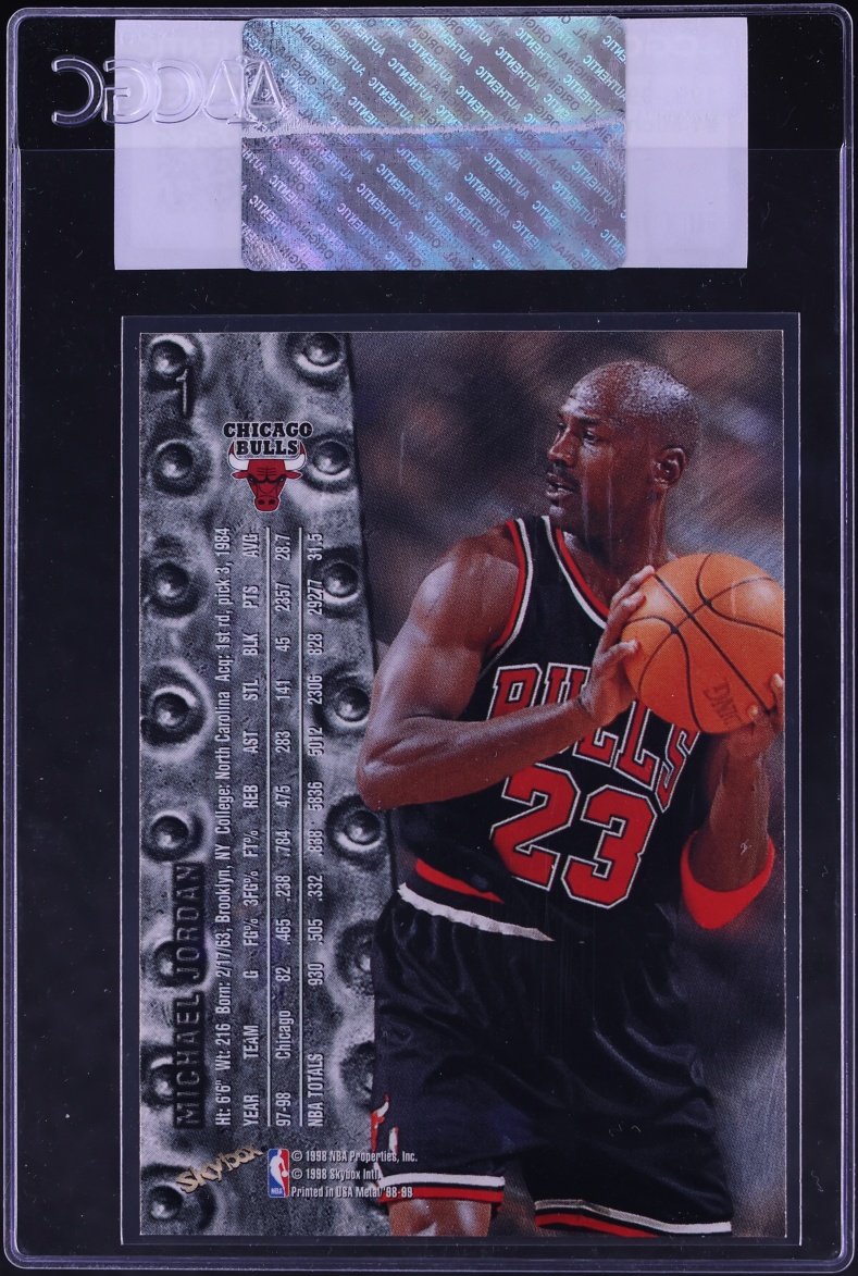 1998 Metal Universe Michael Jordan #1 CGC AUTH