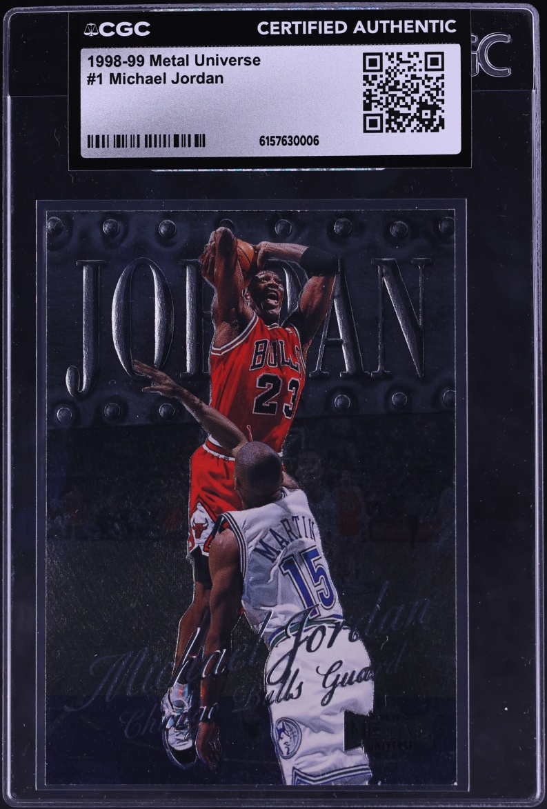 1998 Metal Universe Michael Jordan #1 CGC AUTH