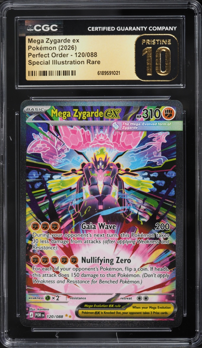 2026 Pokemon Mega Evolution Perfect Order SIR Mega Zygarde Ex #120 CGC 10 PRISTINE