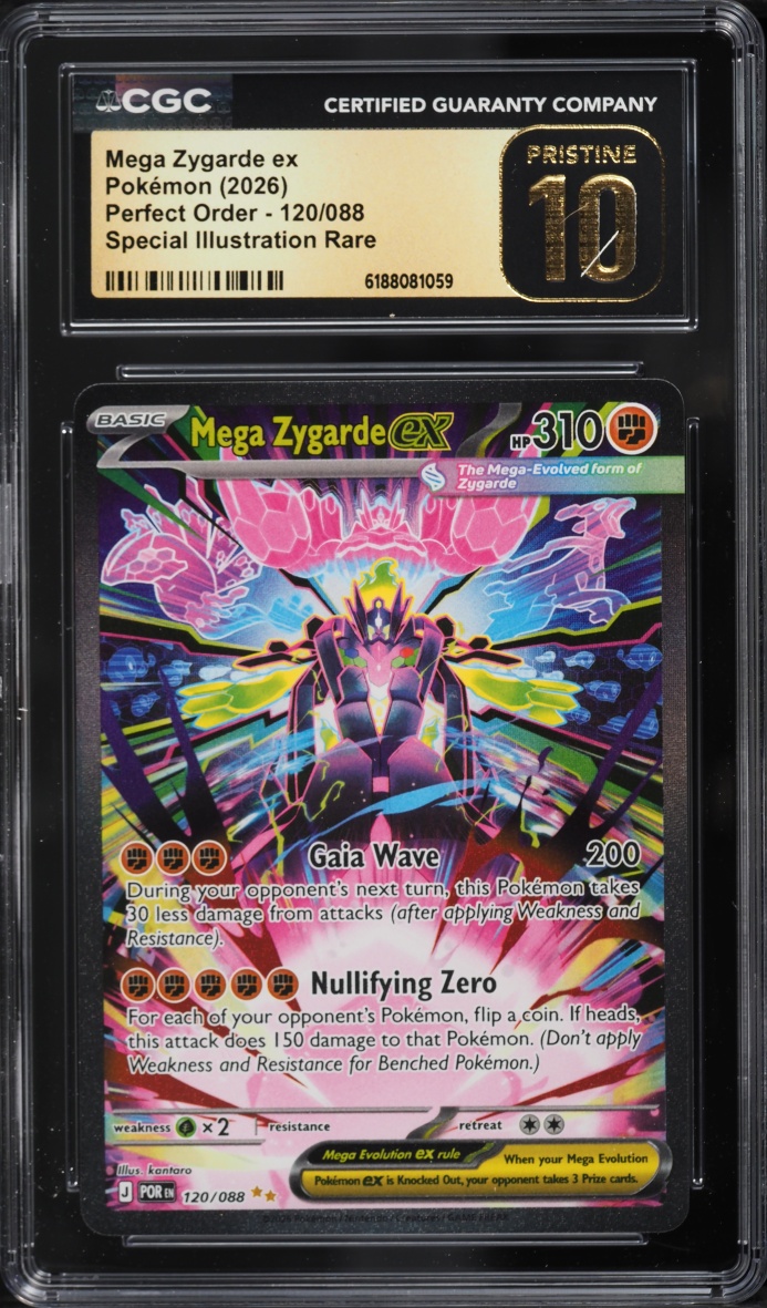 2026 Pokemon Mega Evolution Perfect Order SIR Mega Zygarde Ex #120 CGC 10 PRISTINE