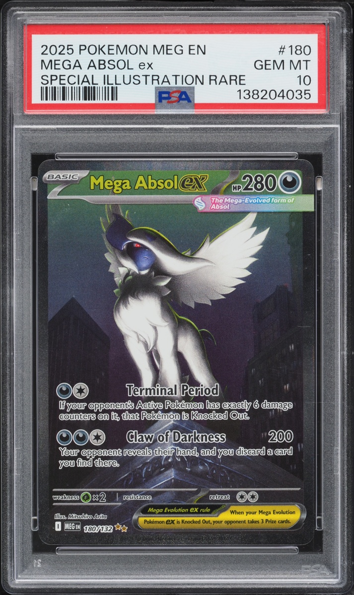 2025 Pokemon Mega Evolution SIR Mega Absol EX #180 PSA 10 GEM MINT