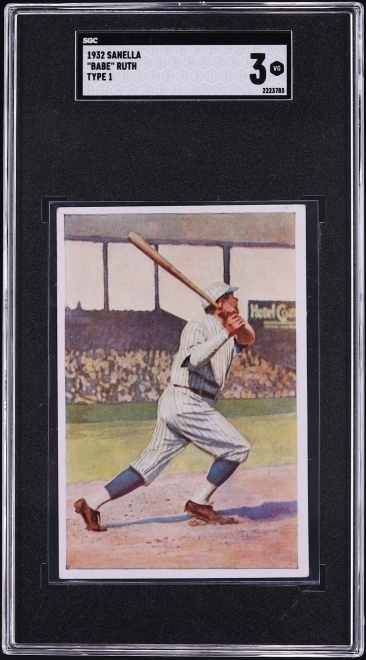1932 Sanella Type 1 Babe Ruth SGC 3 VG