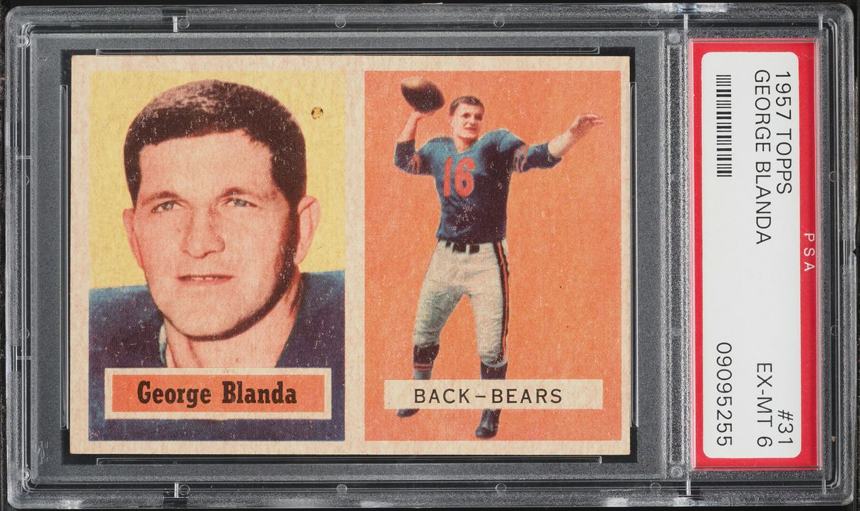 1957 Topps Football George Blanda #31 PSA 6 EXMT
