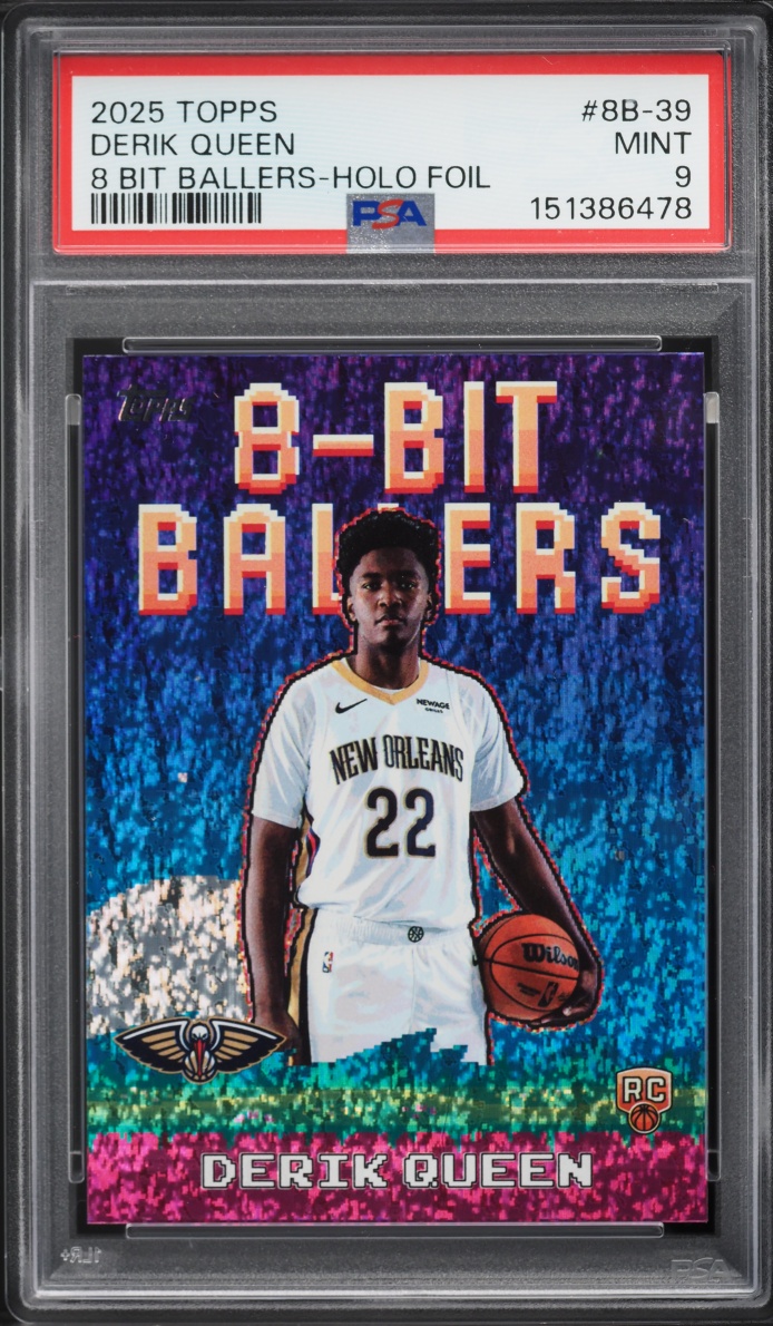 2025 Topps 8-Bit Ballers Holo Foil Derik Queen ROOKIE #8B-39 PSA 9 MINT