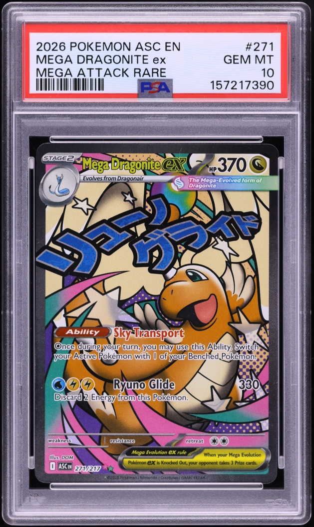 2026 Pokemon Mega Evolution Ascended Heroes MA Mega Dragonite ex #271 PSA 10 GEM MINT