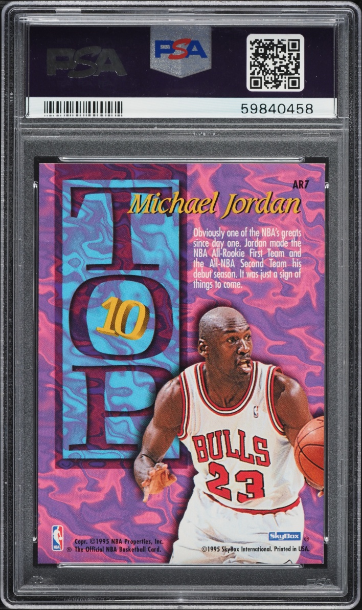 1995 Hoops Top Ten Michael Jordan #AR7 PSA 9 MINT