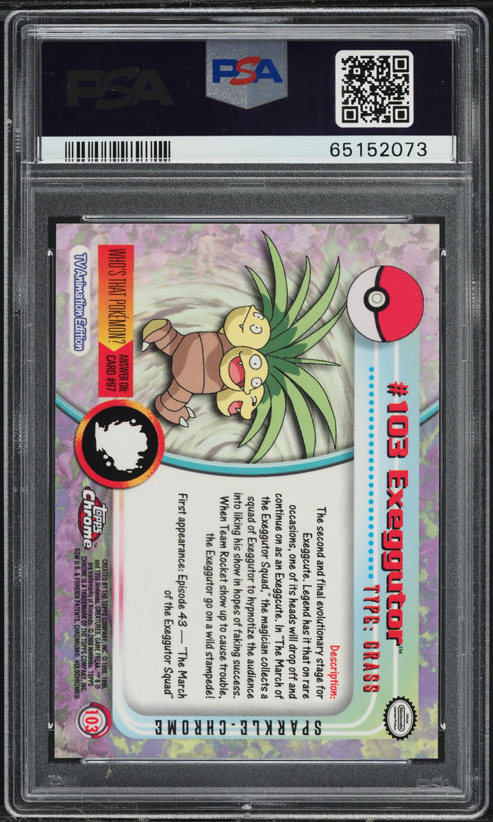 2000 Topps Chrome Pokemon Series 2 Sparkle Exeggutor #103 PSA 10 GEM MINT