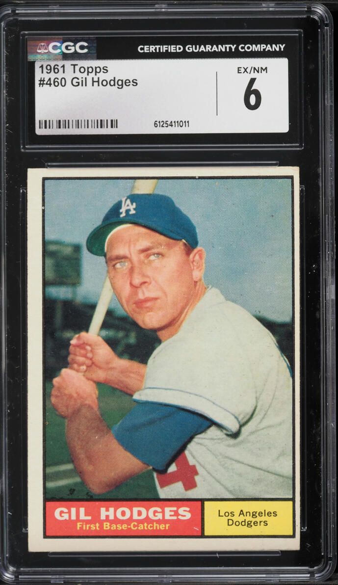 1961 Topps Gil Hodges #460 CGC 6 EXMT