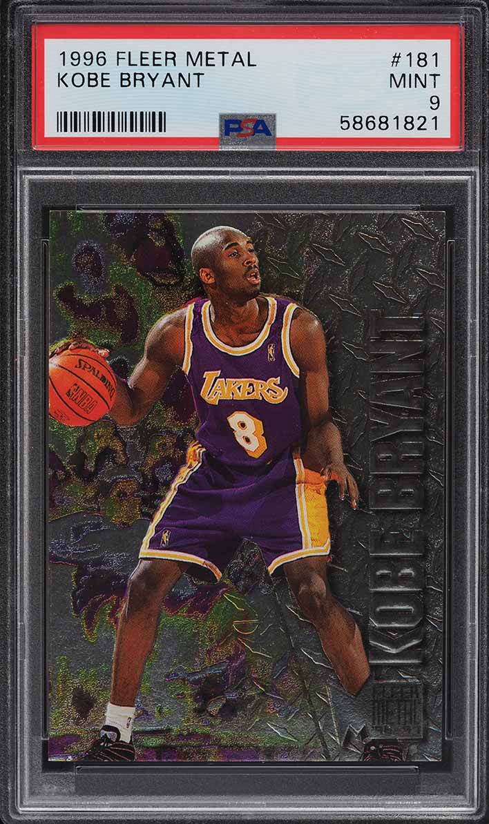 1996 Topps Chrome Kobe Bryant ROOKIE #138 PSA 9 MINT on Fanatics