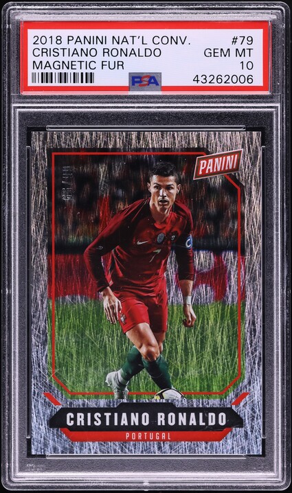 2018 Panini Prizm World Cup Cyrillic Cristiano Ronaldo PSA 10 GEM