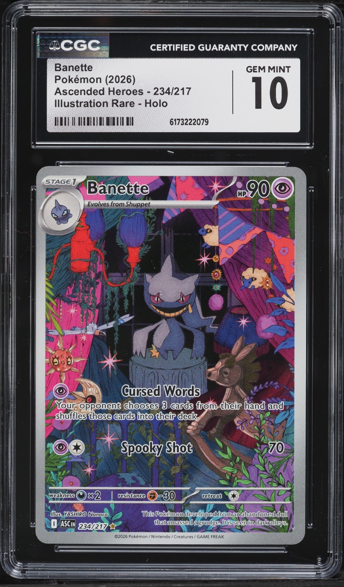 2026 Pokemon Mega Evolution Ascended Heroes IR Banette #234 CGC 10 GEM MINT