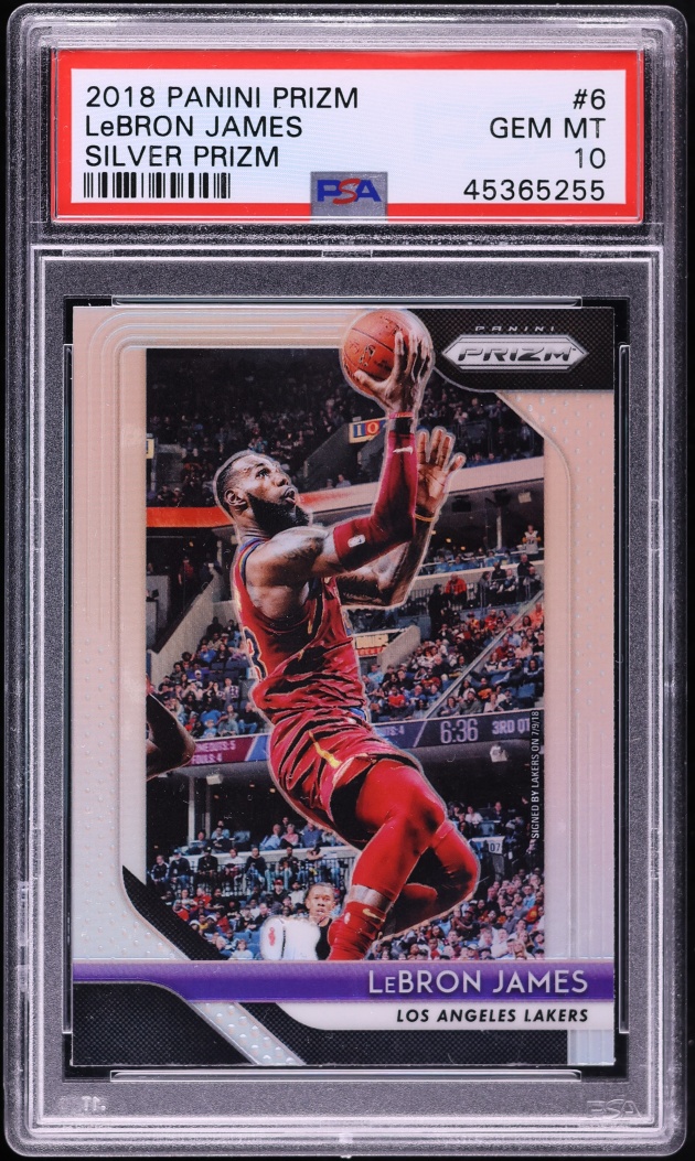 2018 Panini Silver Prizm LeBron James #6 PSA 10 GEM MINT