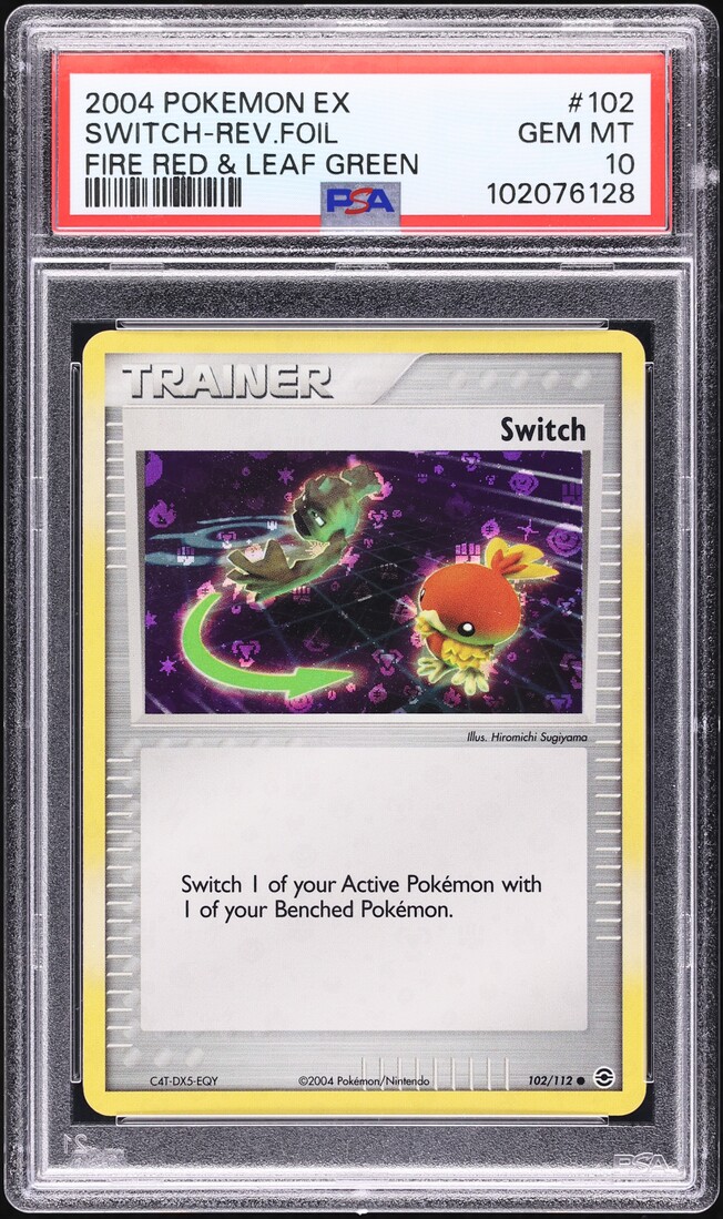 2004 Pokemon EX Fire Red Leaf Green Reverse Holo Switch #102 PSA 10 GEM MINT