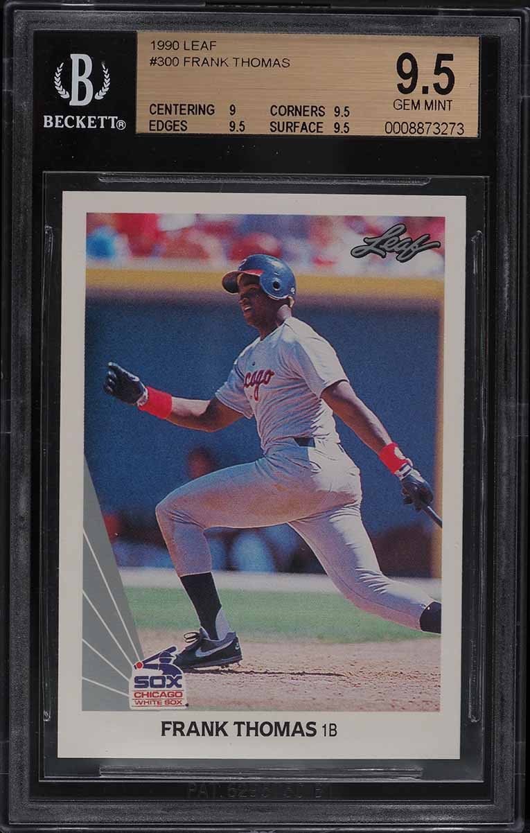 1990 Leaf Frank Thomas ROOKIE #300 BGS 9.5 GEM MINT