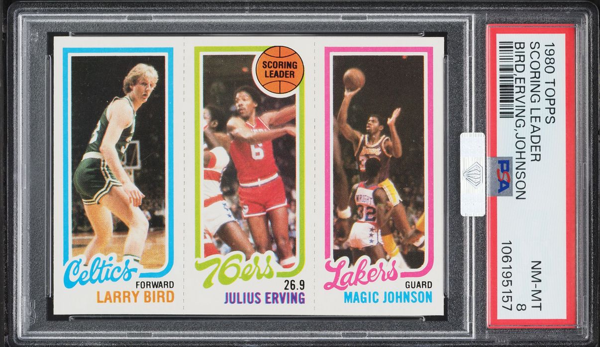 1980 Topps Basketball Larry Bird Julius Erving Magic Johnson ROOKIE MBA PSA 8 NM-MT