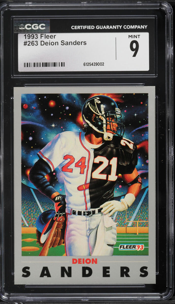 1993 Fleer Football Deion Sanders #263 CGC 9 MINT