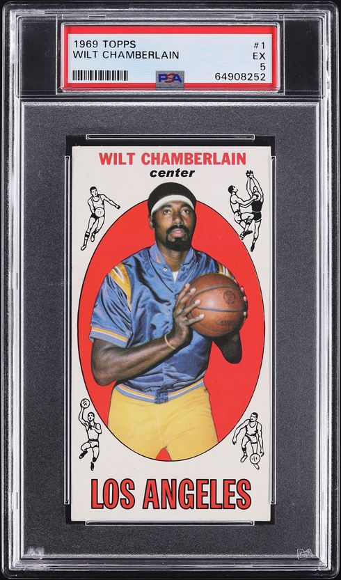 1969 Topps Basketball Wilt Chamberlain #1 PSA 5 EX