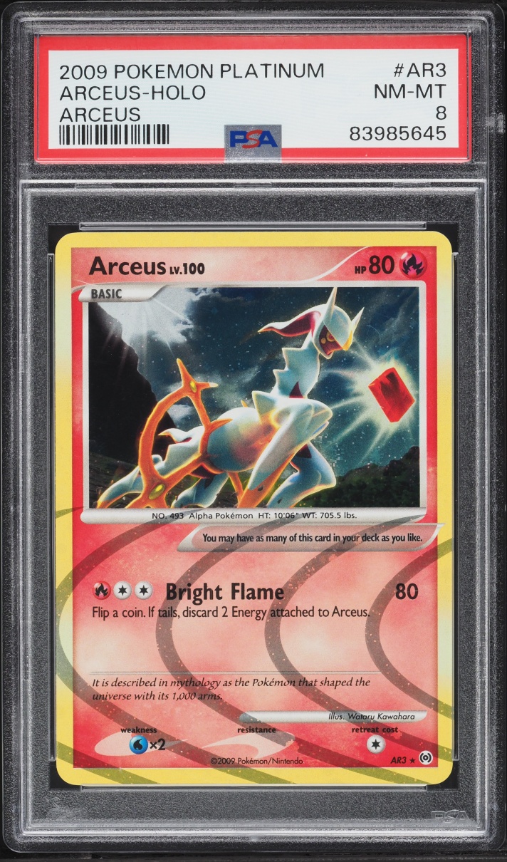 2009 Pokemon Platinum Holo Arceus #AR3 PSA 8 NM-MT