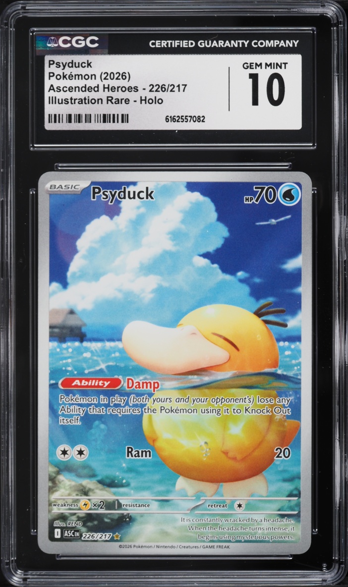 2026 Pokemon Mega Evolution Ascended Heroes IR Psyduck #226 CGC 10 GEM MINT