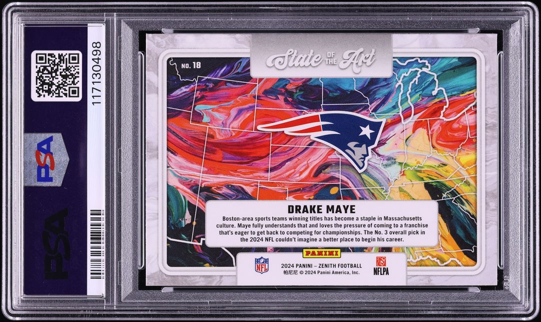 2024 Panini Zenith State Of The Art Drake Maye ROOKIE #18 PSA 10 GEM MINT