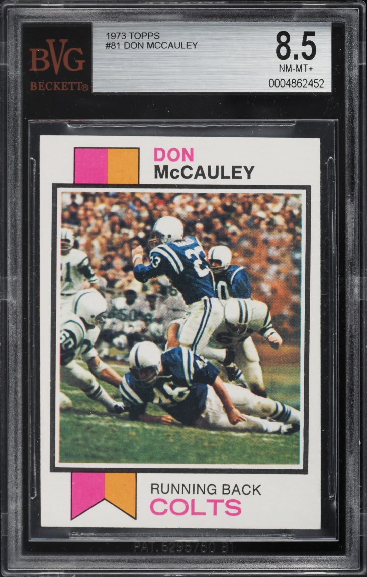 1973 Topps Football Don McCauley #81 BVG 8.5 NM-MT+