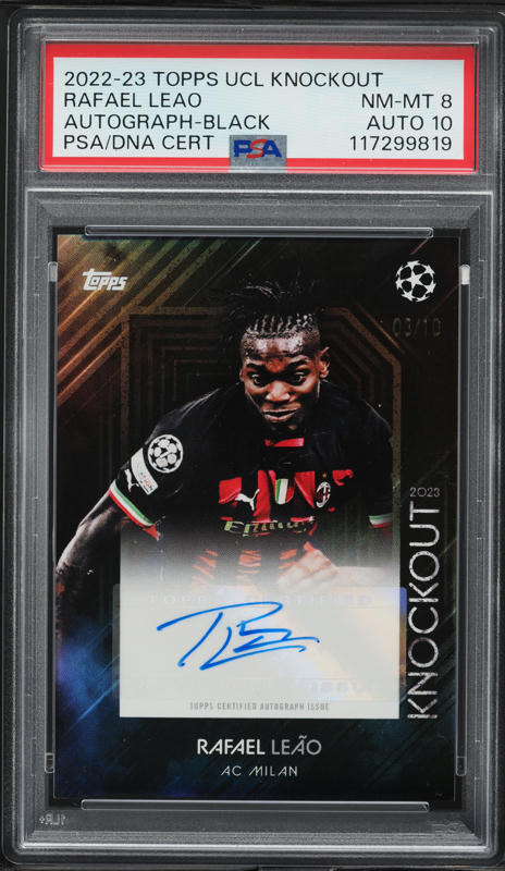 2022 Topps UEFA Club Competitions Orange Rafael Leao AUTO /25 #ALE